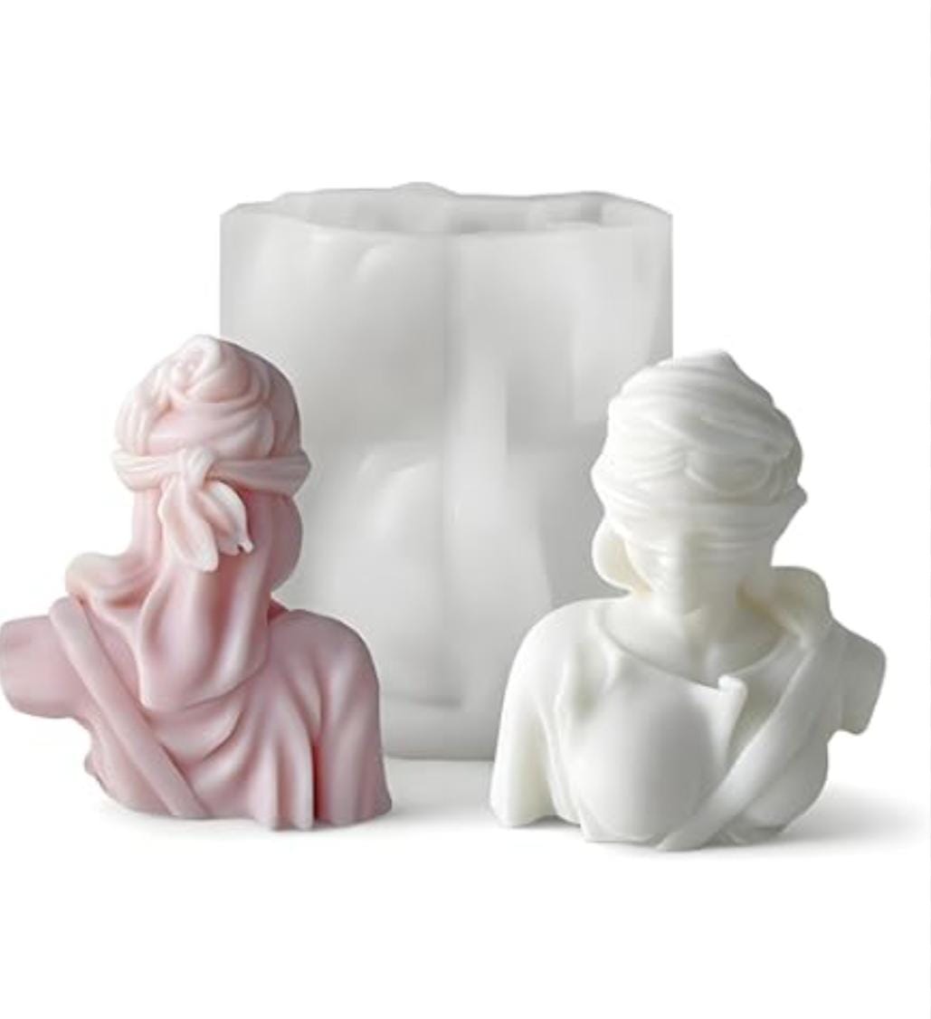 Lyba moulds 3D Goddess Justice Women Candle Silicone Mould - Bakeware India