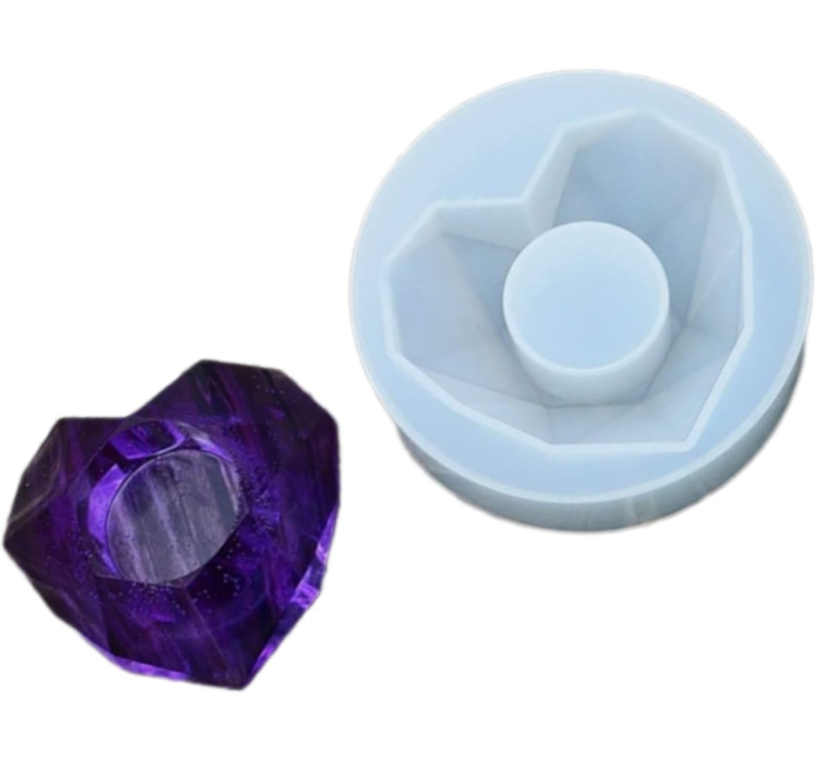 Lyba Moulds 3D Heart Concrete Resin Jar Pot Planter Candle Silicone Mould - Bakeware India