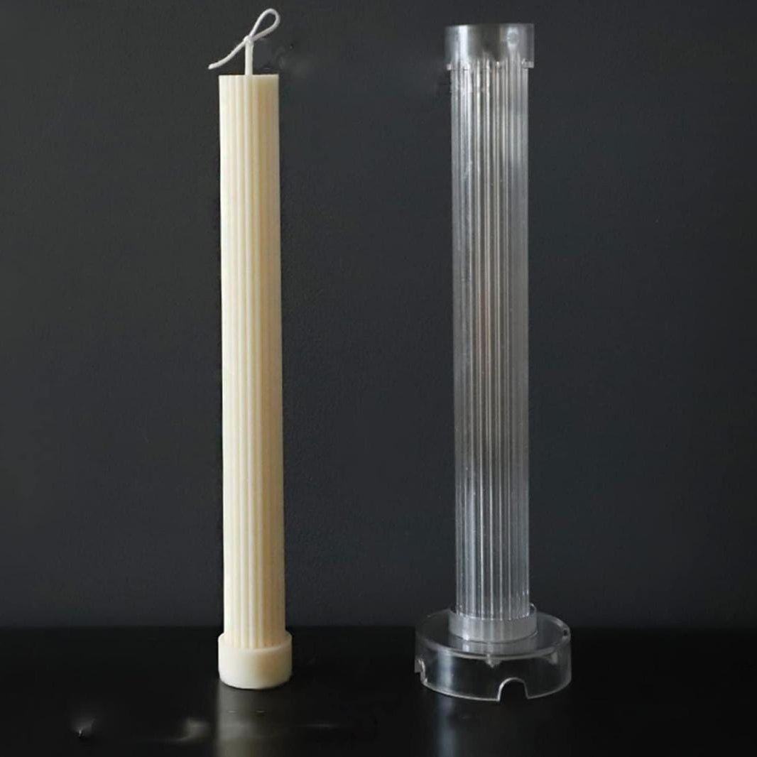 Lyba moulds 3D Long Cylindrical Column Candle Polycarbonate Mould - Bakeware India