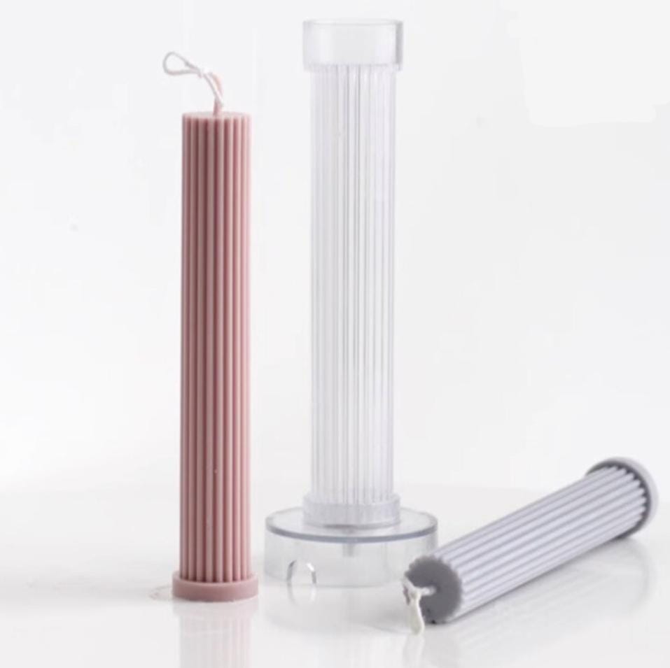 Lyba moulds 3D Long Cylindrical Column Candle Polycarbonate Mould - Bakeware India