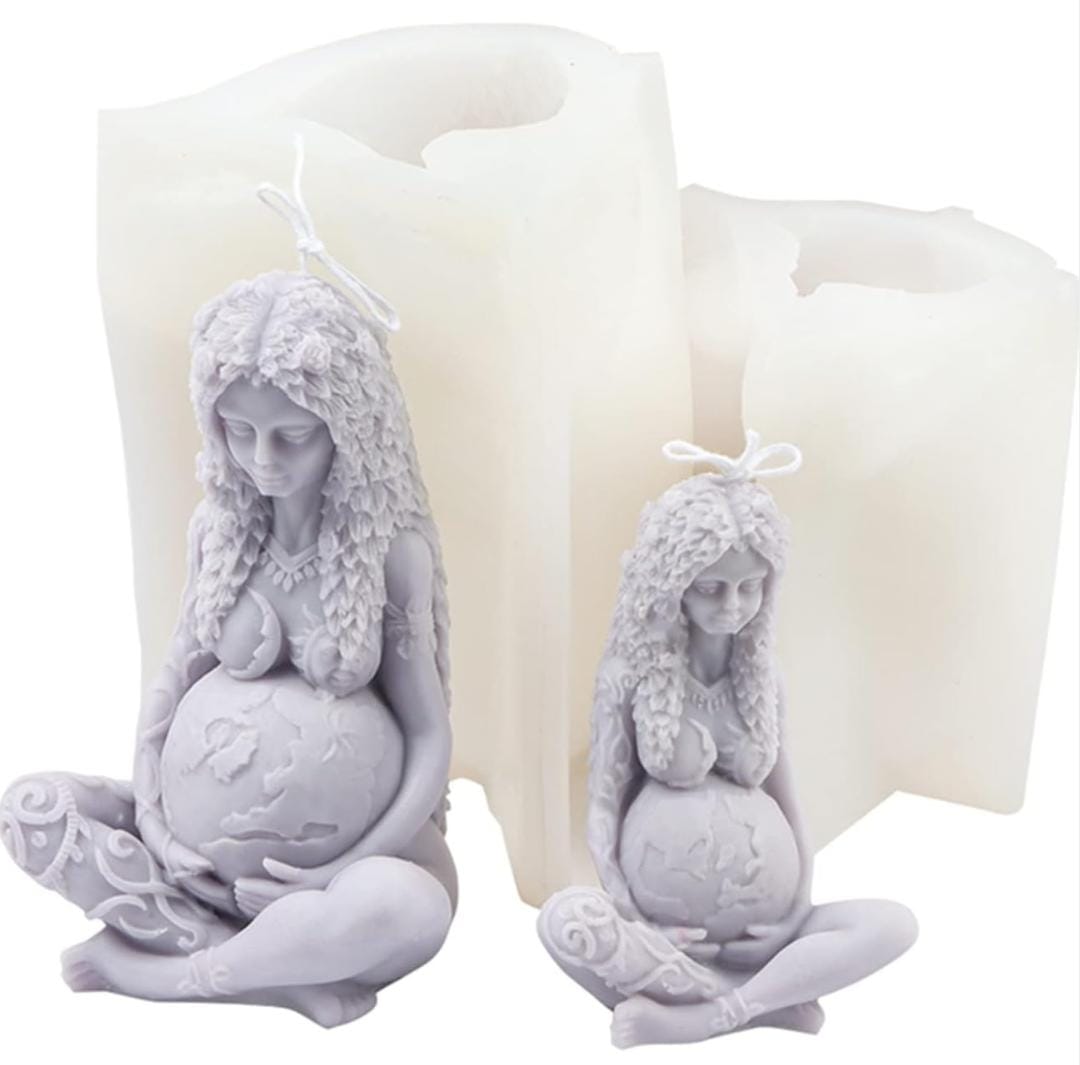 Lyba Moulds 3D Mother Earth Gaia Goddess Candle Silicone Mould - Bakeware India