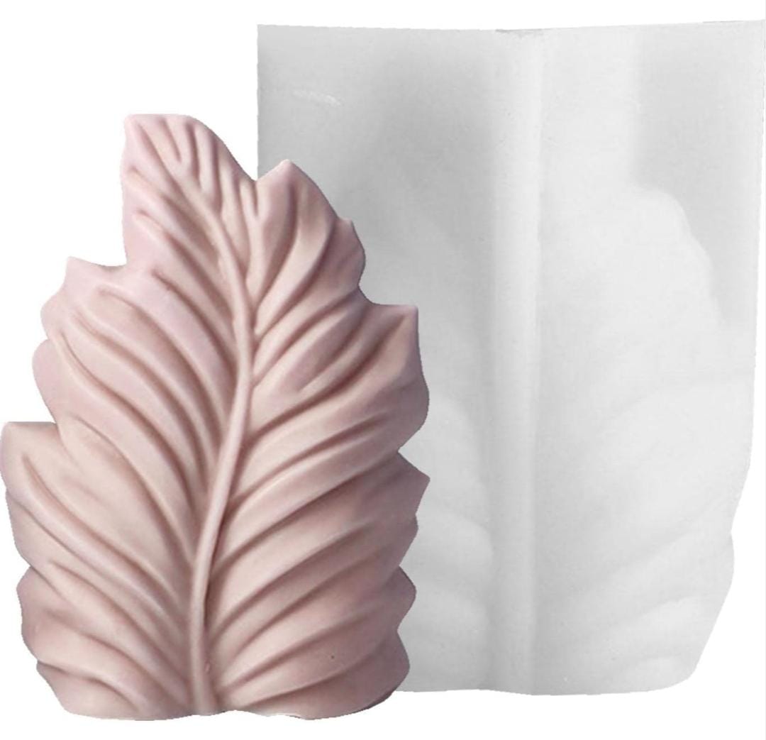 Lyba Moulds 3D Seaweed Palm Leaf Large Candle Silicone Mould - Bakeware India