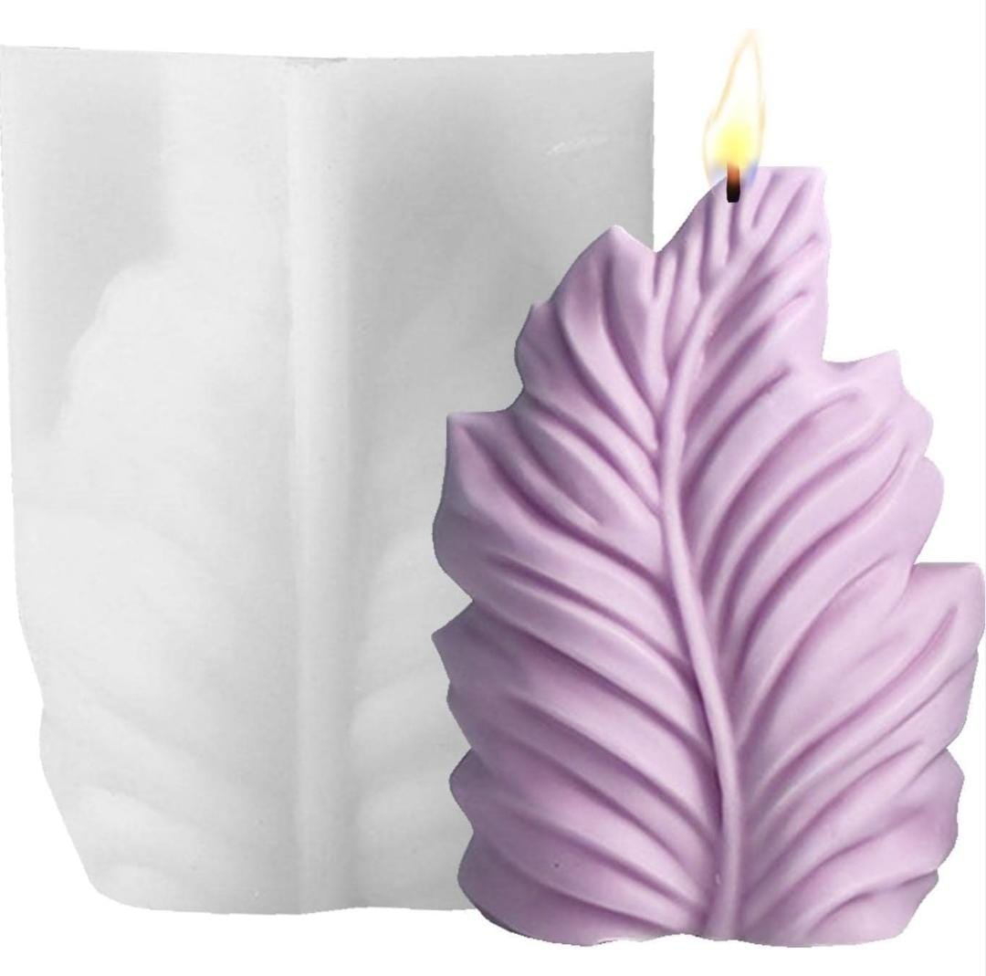 Lyba Moulds 3D Seaweed Palm Leaf Large Candle Silicone Mould - Bakeware India