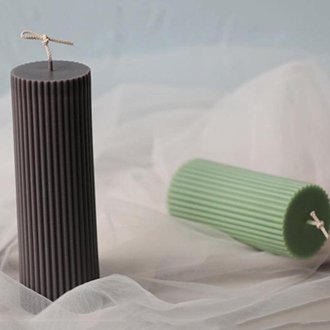Lyba moulds 3D Vertical Cylinder Pillar Polycarbonate Candle Silicone Mould - Bakeware India