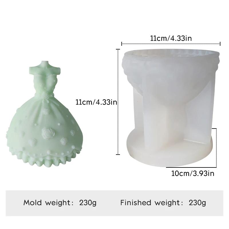 Lyba Moulds 3D Wedding Dress Fondant Chocolate Candle Silicone Mould - Bakeware India