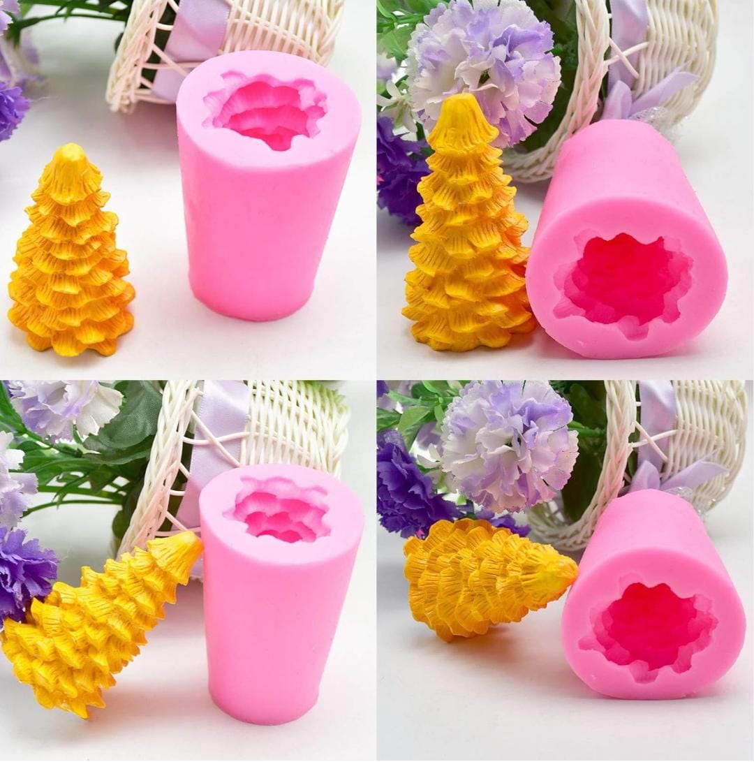 Lyba Moulds Christmas Tree Chocolate Candle Silicone Mould - Bakeware India