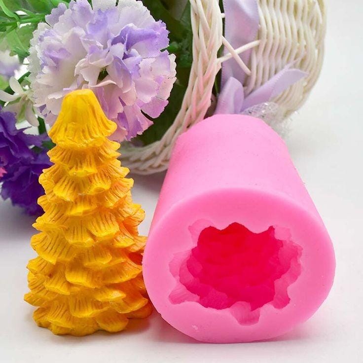 Lyba Moulds Christmas Tree Chocolate Candle Silicone Mould - Bakeware India