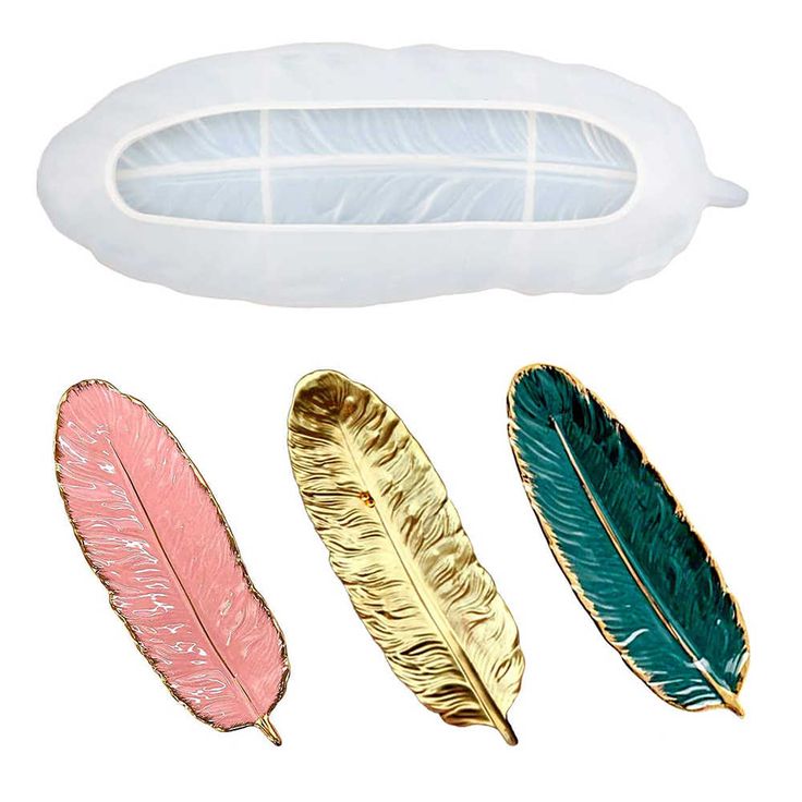 Lyba Moulds Feather Tray Mould Crystal Epoxy Resin Mould - Bakeware India