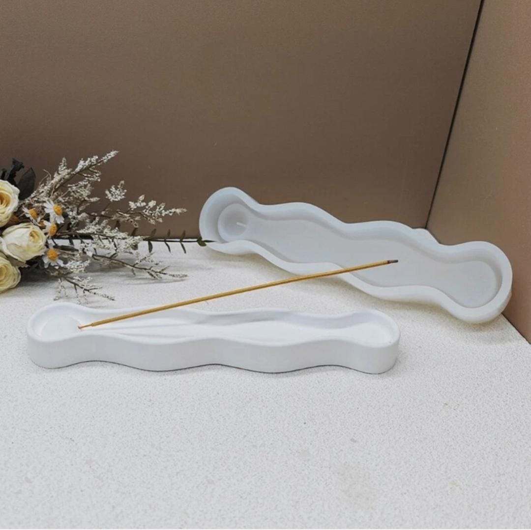 Lyba moulds Incense Holder Resin Concrete Silicone Mould - Bakeware India