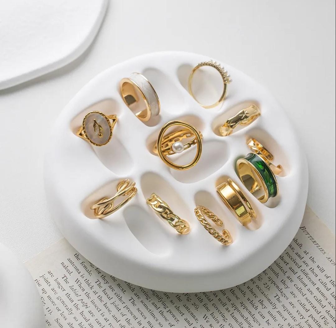 Lyba Moulds Mini Round Ring Holder Tray Epoxy Resin Candle Silicone Mould - Bakeware India