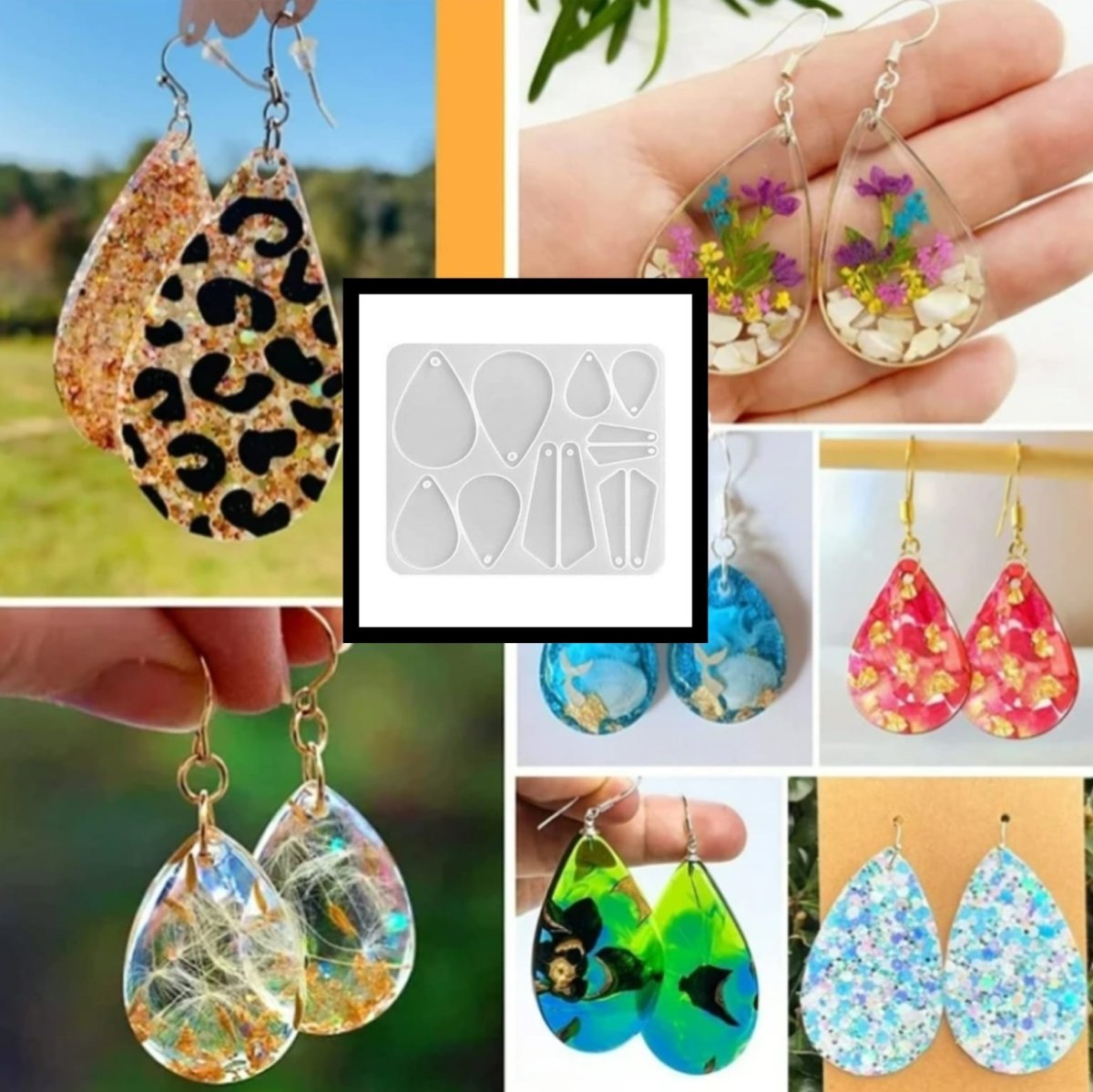 Lyba Moulds Pendant Jewelry Earrings Resin Silicone Mould - Bakeware India