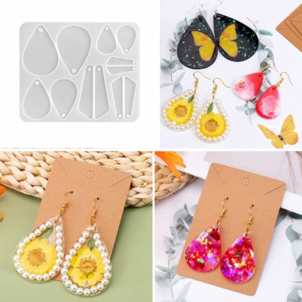 Lyba Moulds Pendant Jewelry Earrings Resin Silicone Mould - Bakeware India