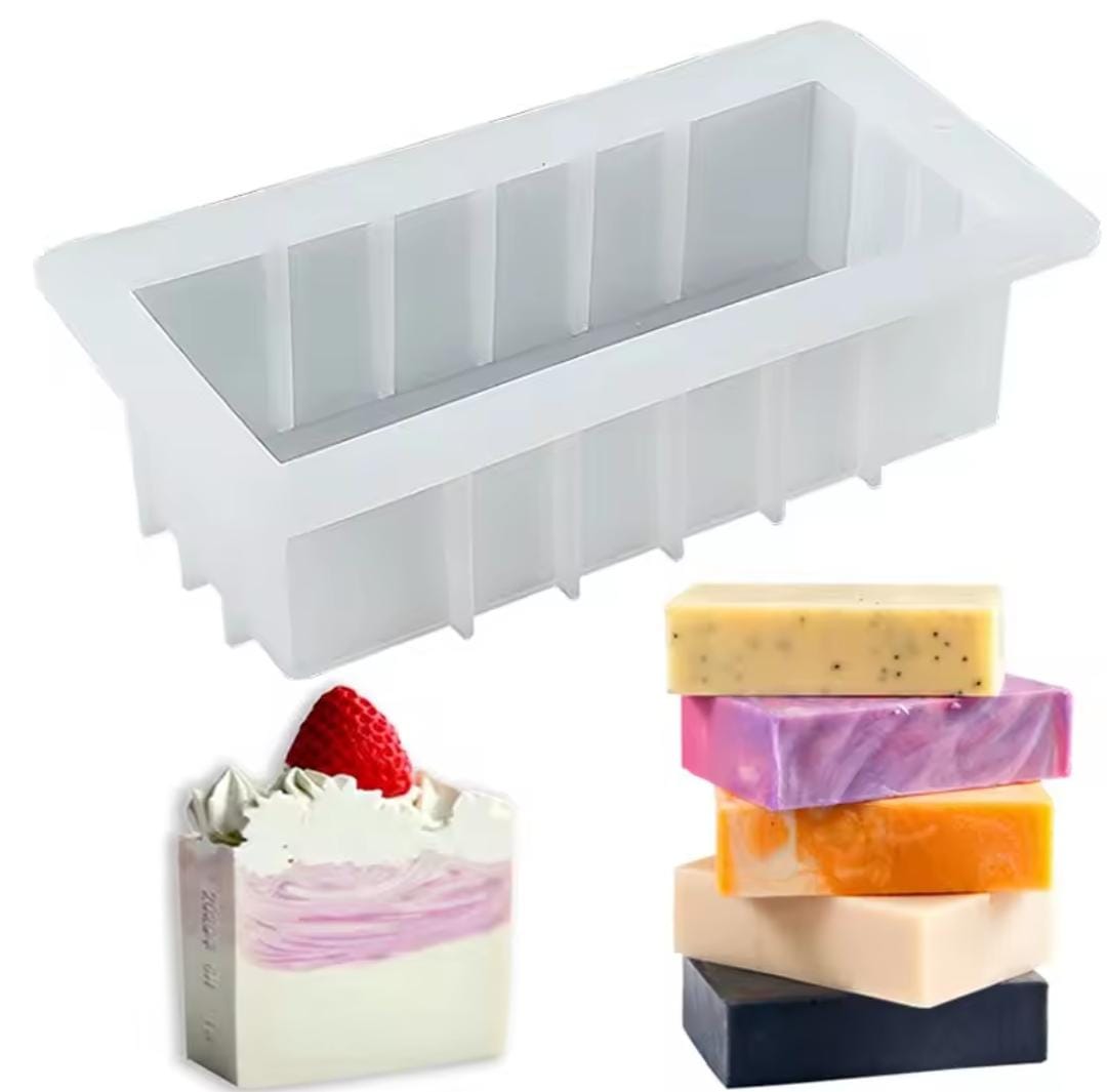 Lyba Moulds Rectangle Soap Loaf Silicone Mould - Bakeware India