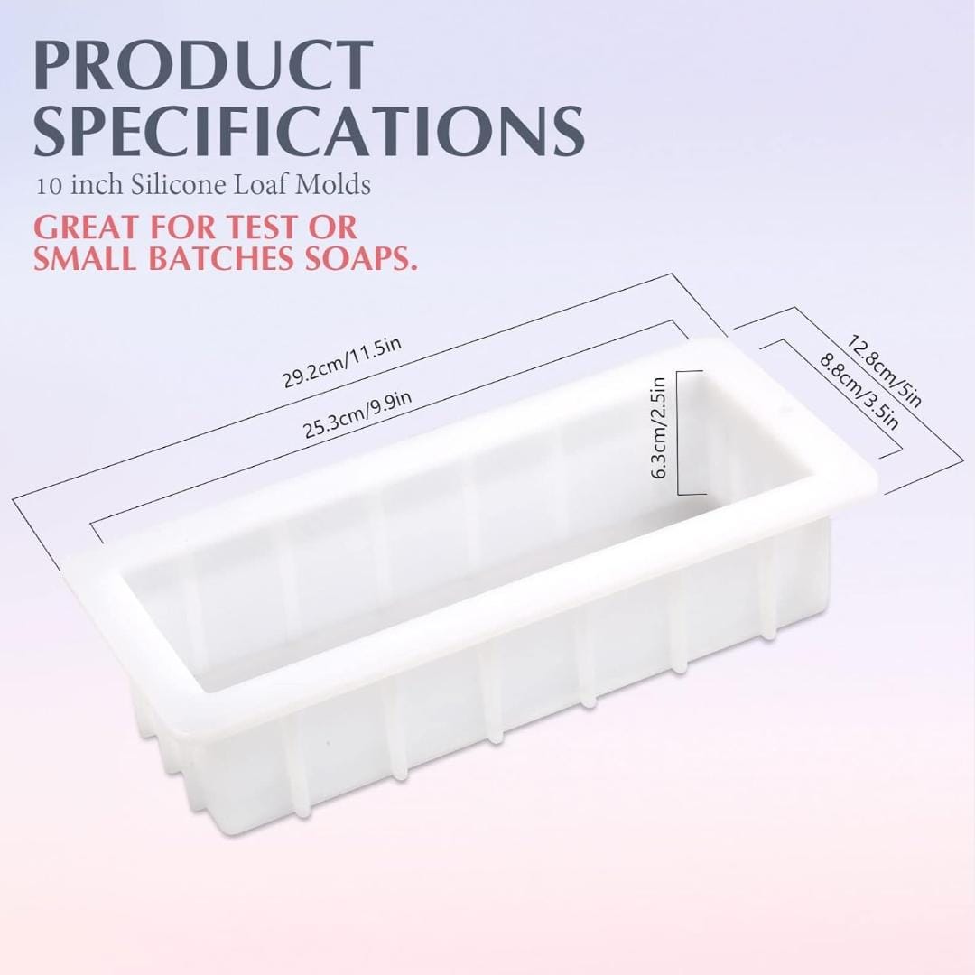Lyba Moulds Rectangle Soap Loaf Silicone Mould - Bakeware India