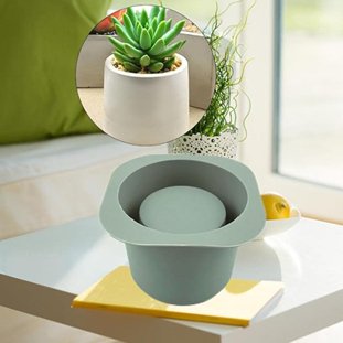 Lyba Moulds Round Jar Pot Concrete Planter Candle Resin Silicone Mould - Bakeware India