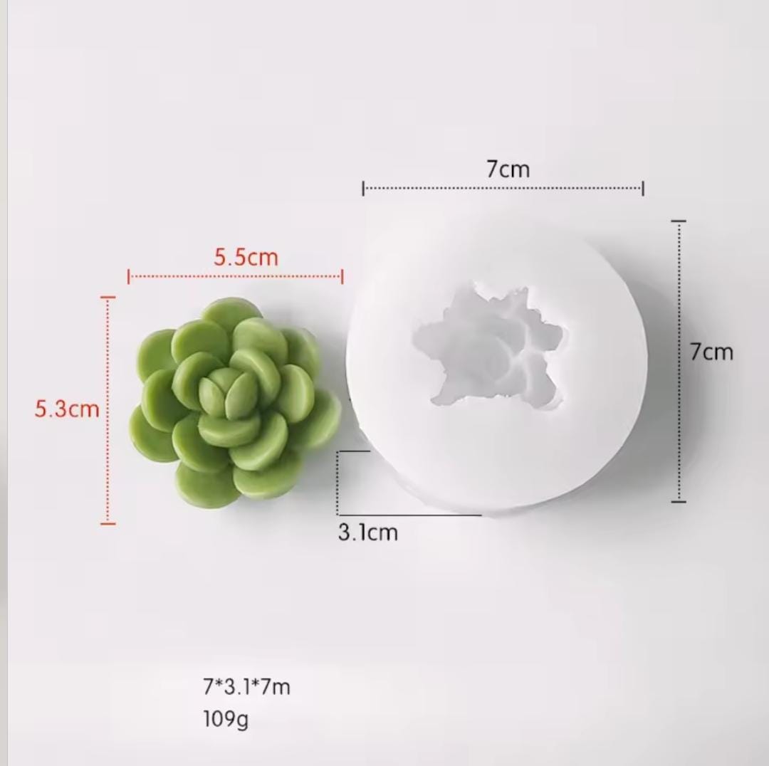 Lyba Moulds Succulent Flower Cactus Plant Candle Cake Silicone Mould - Bakeware India