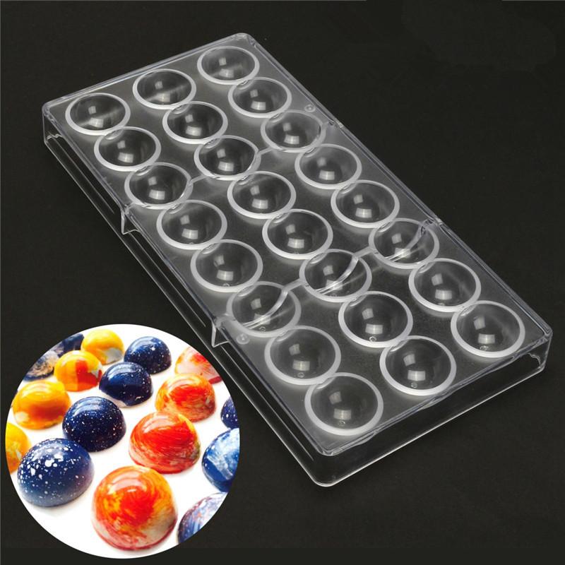 Bakewareind Half Sphere Polycarbonate Chocolate Mould, 24 cavity