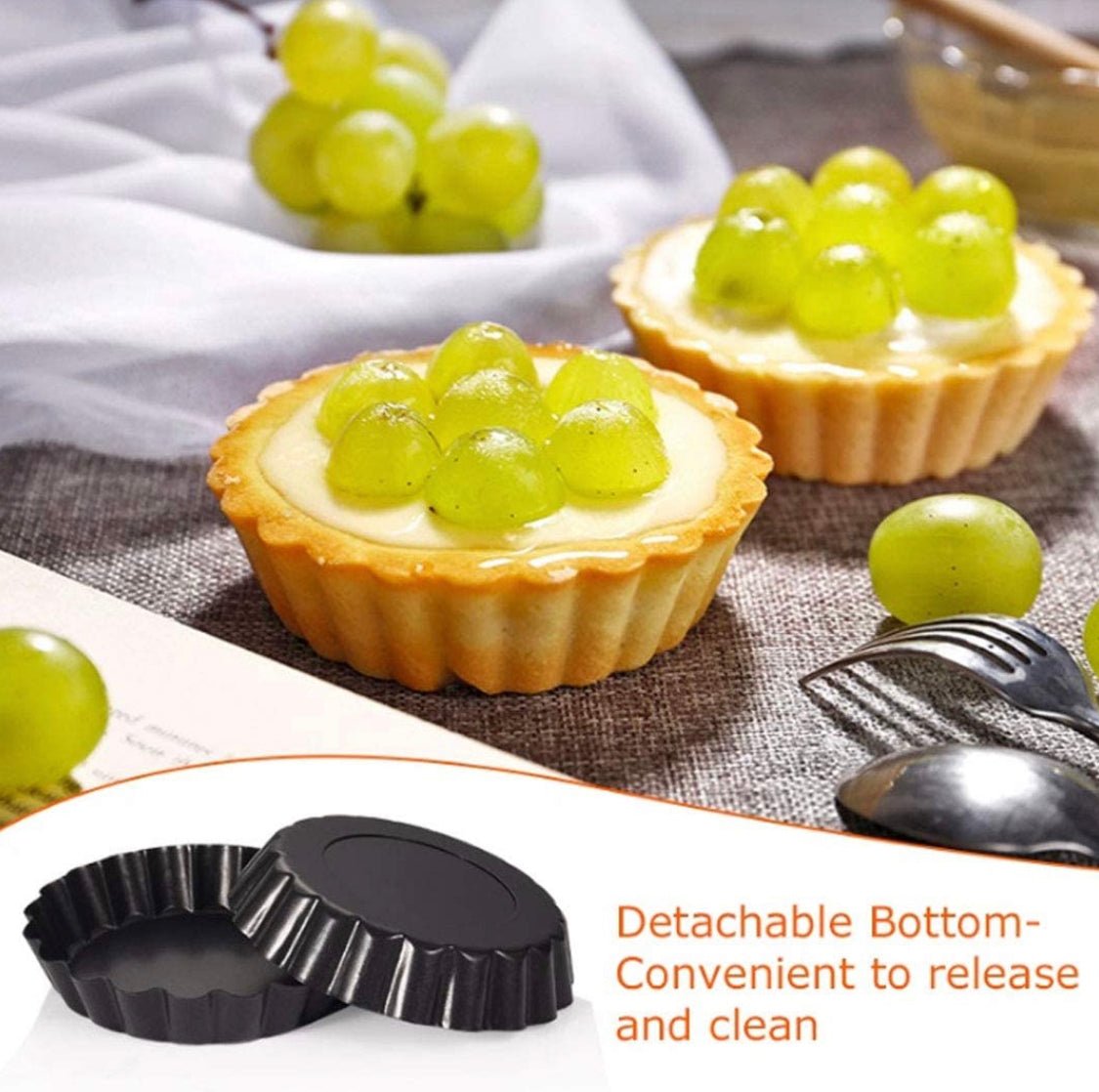 5inch nonstick tart Removable bottom mould Bakewareind freeshipping - Bakewareindia
