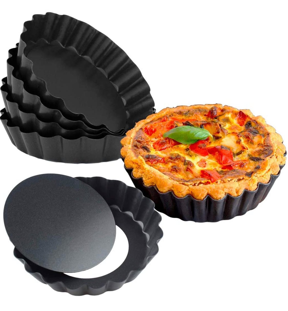 5inch nonstick tart Removable bottom mould Bakewareind freeshipping - Bakewareindia