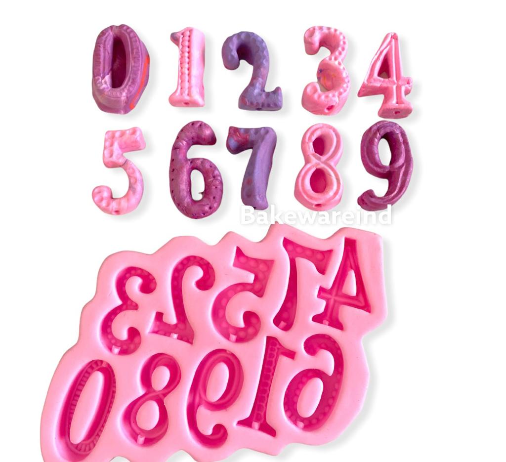 0-9 Number Chocolate Cake Silicone Mould - Bakeware India