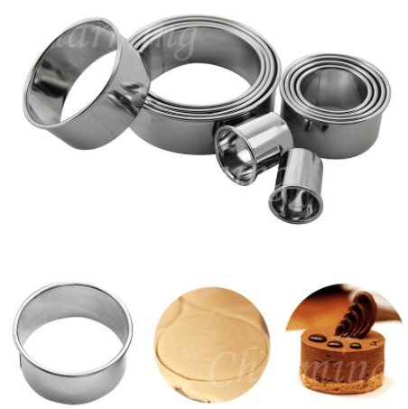 12 Pcs-Set Round Shape Stainless Steel Mousse Cake Ring Cutter