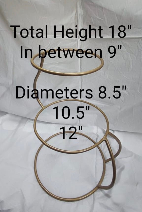 Bakewareind 3 Tier S Shape Cake Stand freeshipping - Bakewareindia