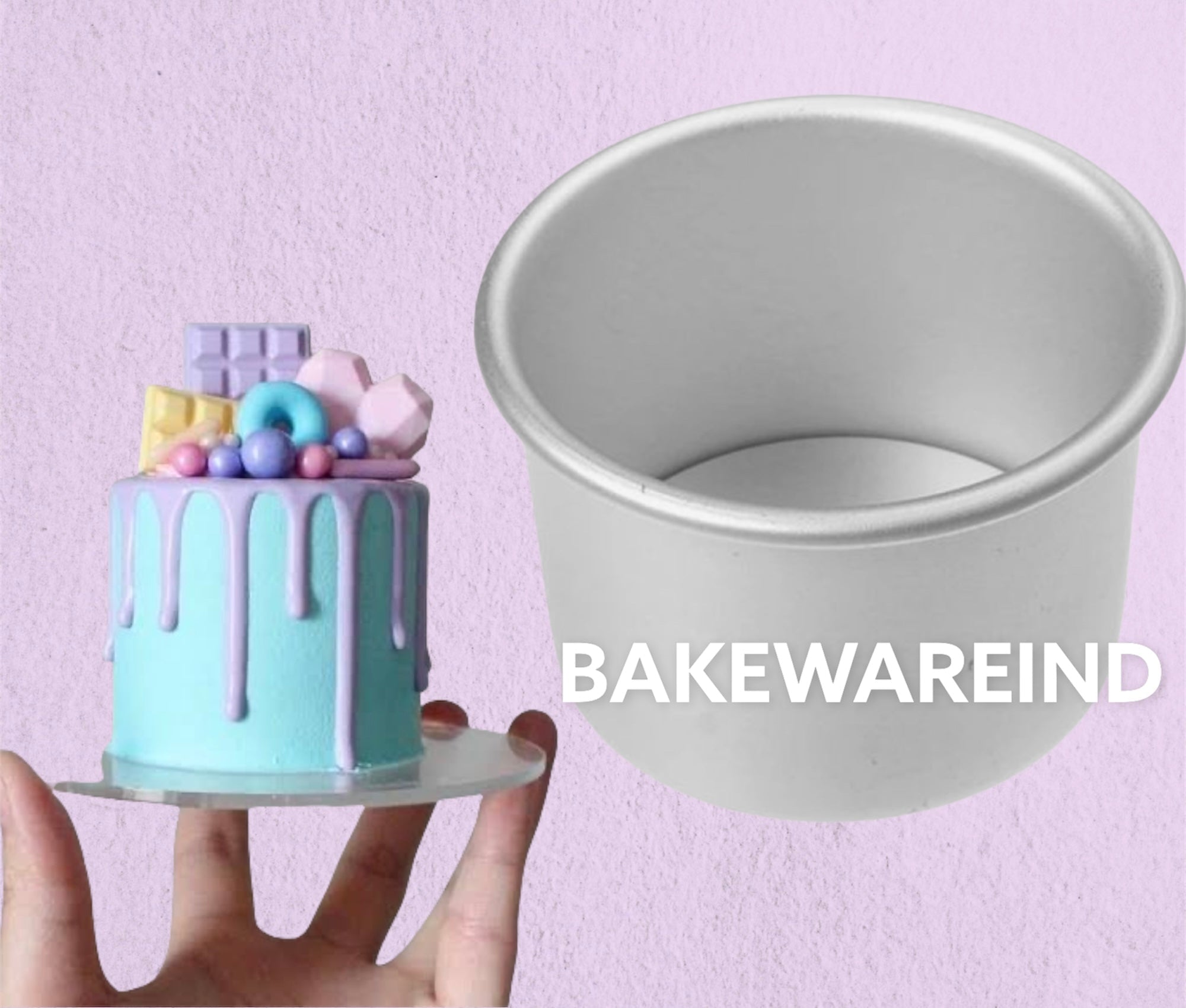 Bakewareind 3x4inch height Aluminum Deep Cake Round Pan