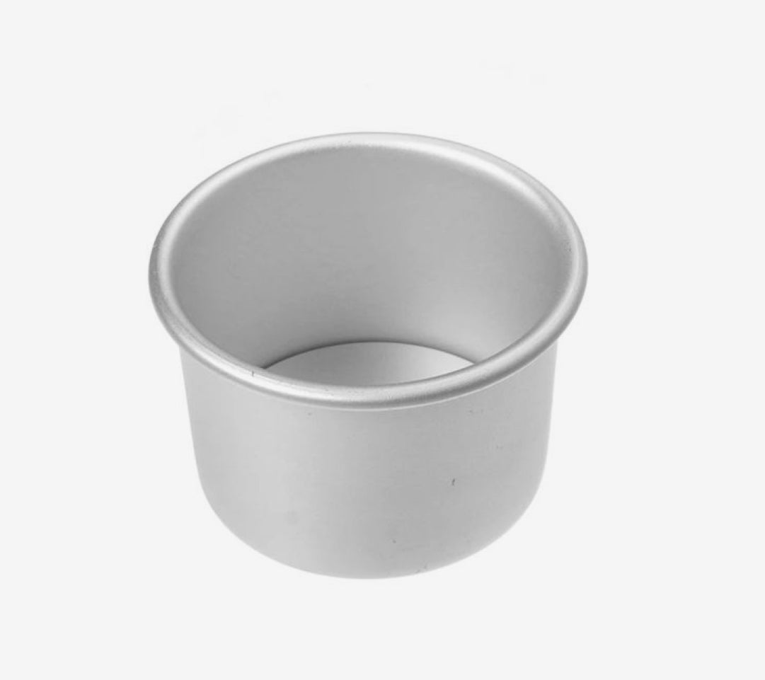 Bakewareind 3x4inch height Aluminum Deep Cake Round Pan - Bakewareindia