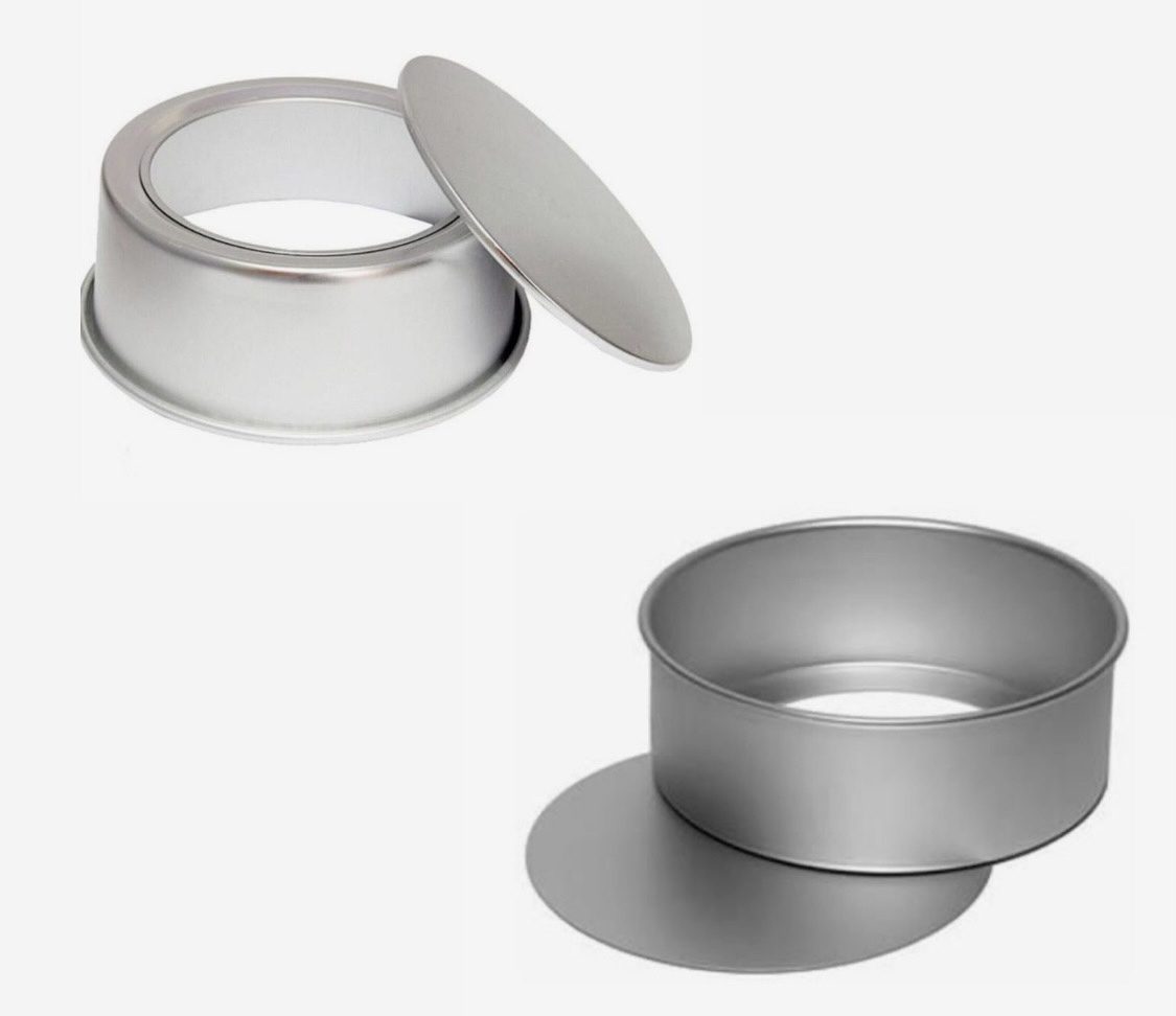 Bakewareind 8 inch PushPan Loose Based Cake Tin Round - Bakewareindia