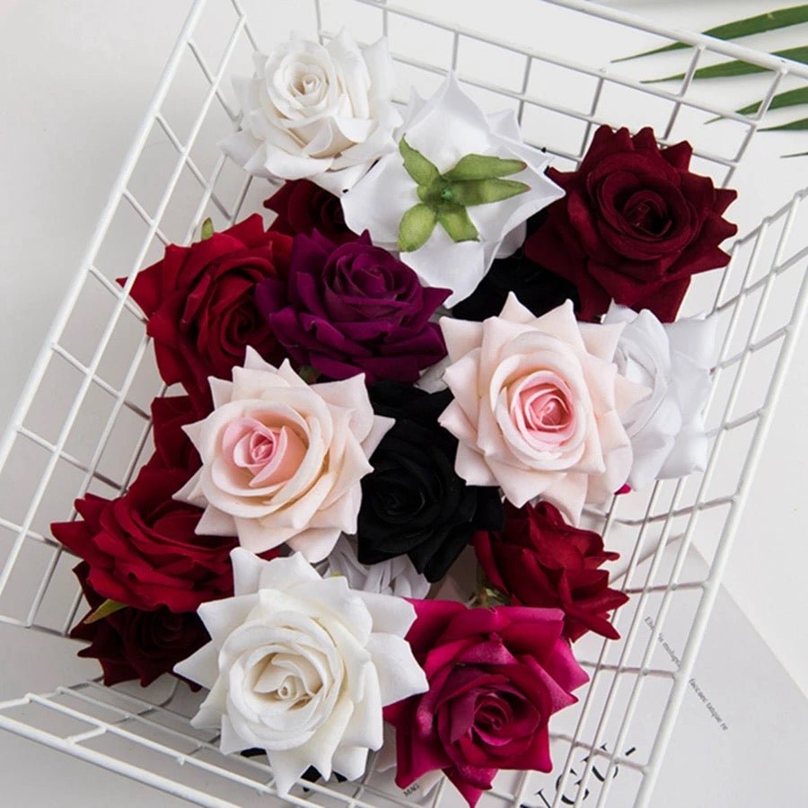 Bakewareind Artificial Velvet Rose Flower ( Select colors) - Bakewareindia