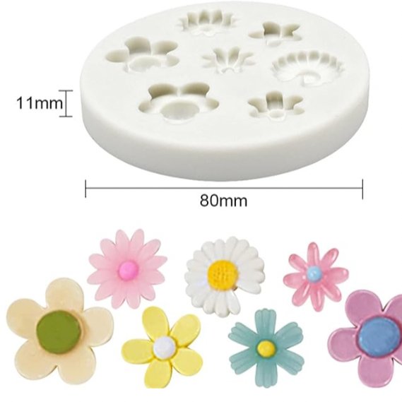 Bakewareind Assorted Flower Cake Fondant Silicone Mould - Bakewareindia