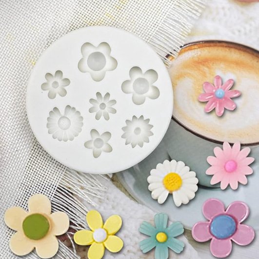Bakewareind Assorted Flower Cake Fondant Silicone Mould - Bakewareindia