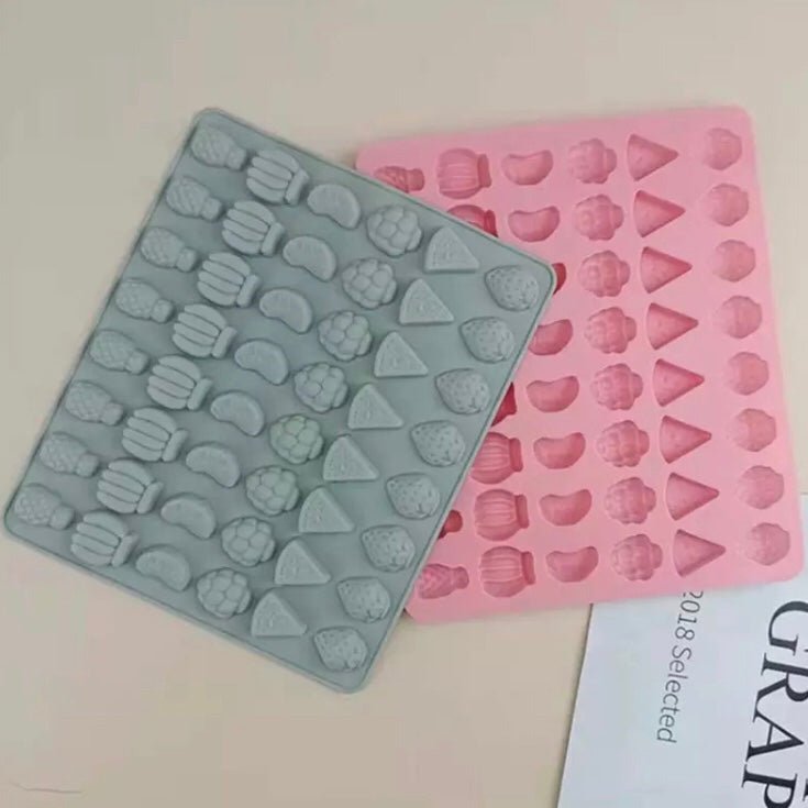 Bakewareind Assorted Fruit Chocolate Cake Silicone Mould , 42 Cavity - Bakewareindia