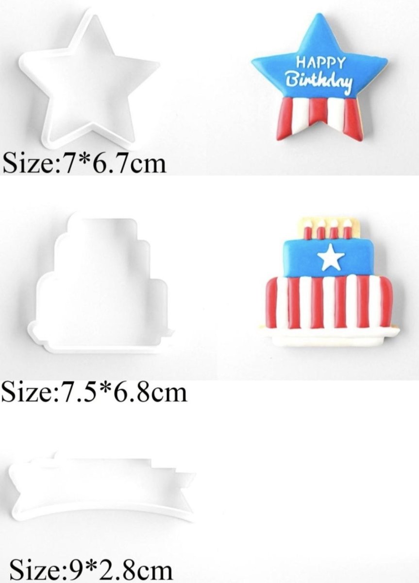 Bakewareind Captain America cookie cutter set of 8 - Bakewareindia