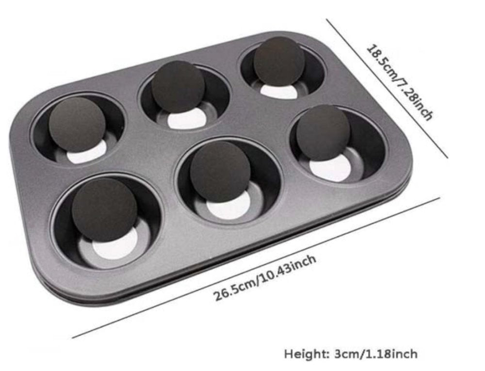 Bakewareind Cheesecake Pan Tray 6 Cavity Nonstick - Bakewareindia