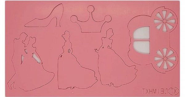 Bakewareind Cinderella Princess Theme Cake Embosser Stamps - Bakewareindia
