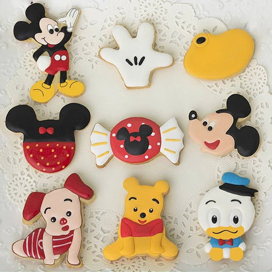 Bakewareind Disney Cartoon Donald Mickey Mouse Pooh Cookie Cake Cutter 9pcs - Bakewareindia