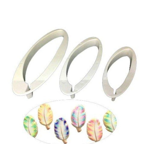 Bakewareind Feather Cutter Cake Tool ,3 Pcs - Bakewareindia