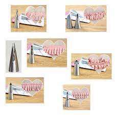 Bakewareind Frill Icing Nozzle Set With Coupler - Bakewareindia