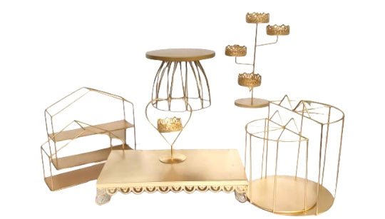 Bakewareind Golden Elegant Vintage Combo Set, 8 pcs - Bakewareindia