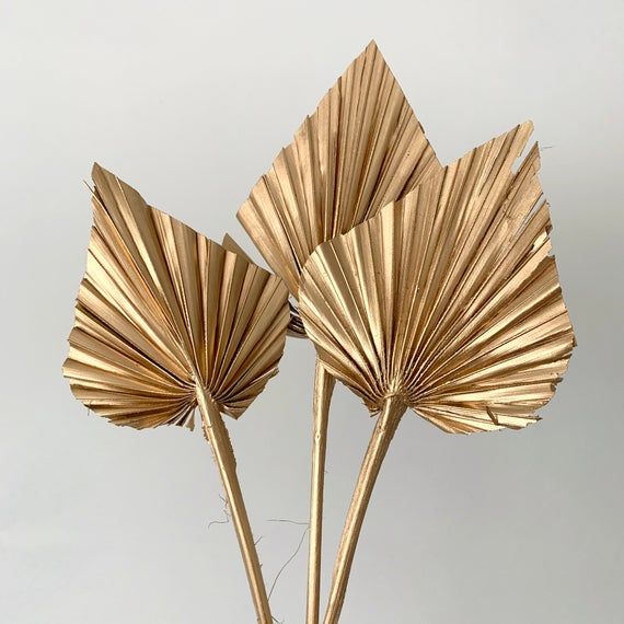 Bakewareind Golden Metallic Palm Blooms Big,2pc - Bakewareindia