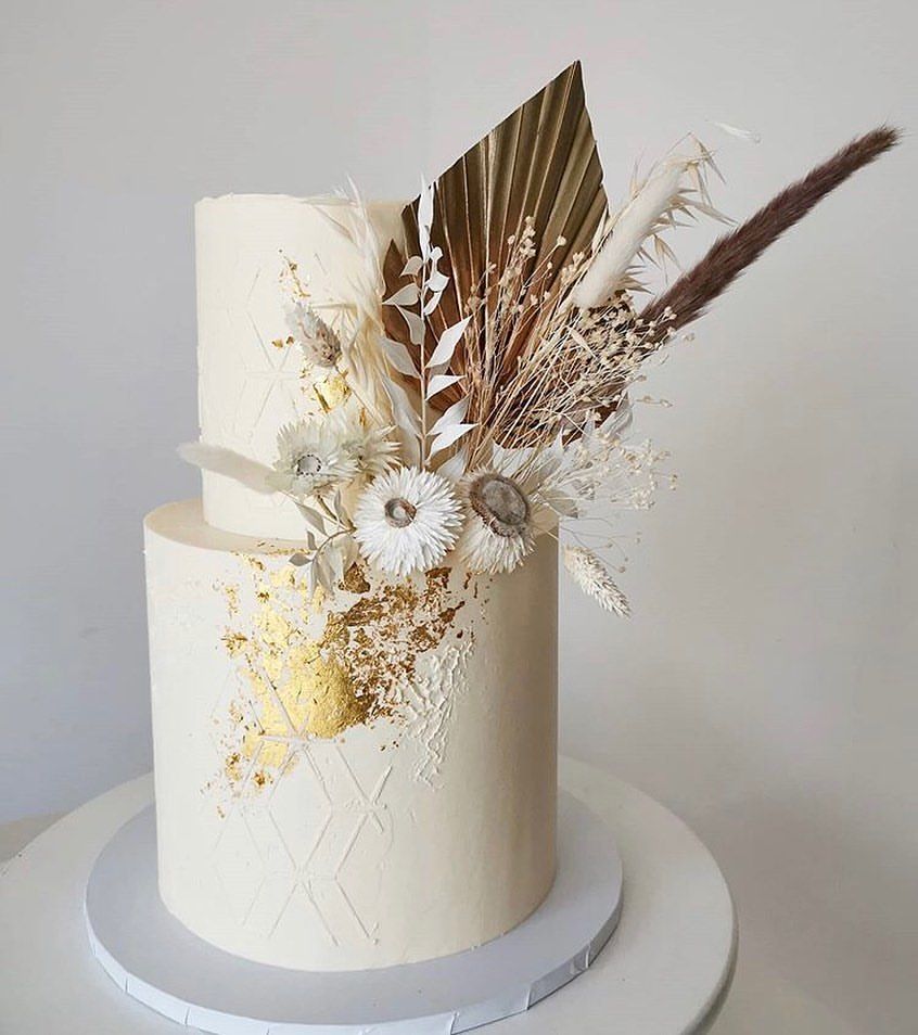 Bakewareind Golden Metallic Palm Blooms Big,2pc - Bakewareindia
