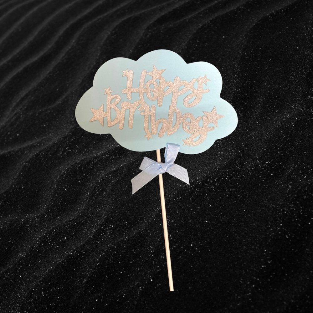 Bakewareind Happy Birthday Cloud Decorating Cake Topper - Bakewareindia