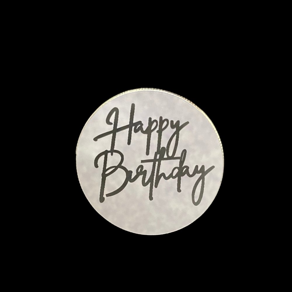 Bakewareind Happy Birthday Disc Coin Topper For Cake Decorating 10pcs - Bakewareindia