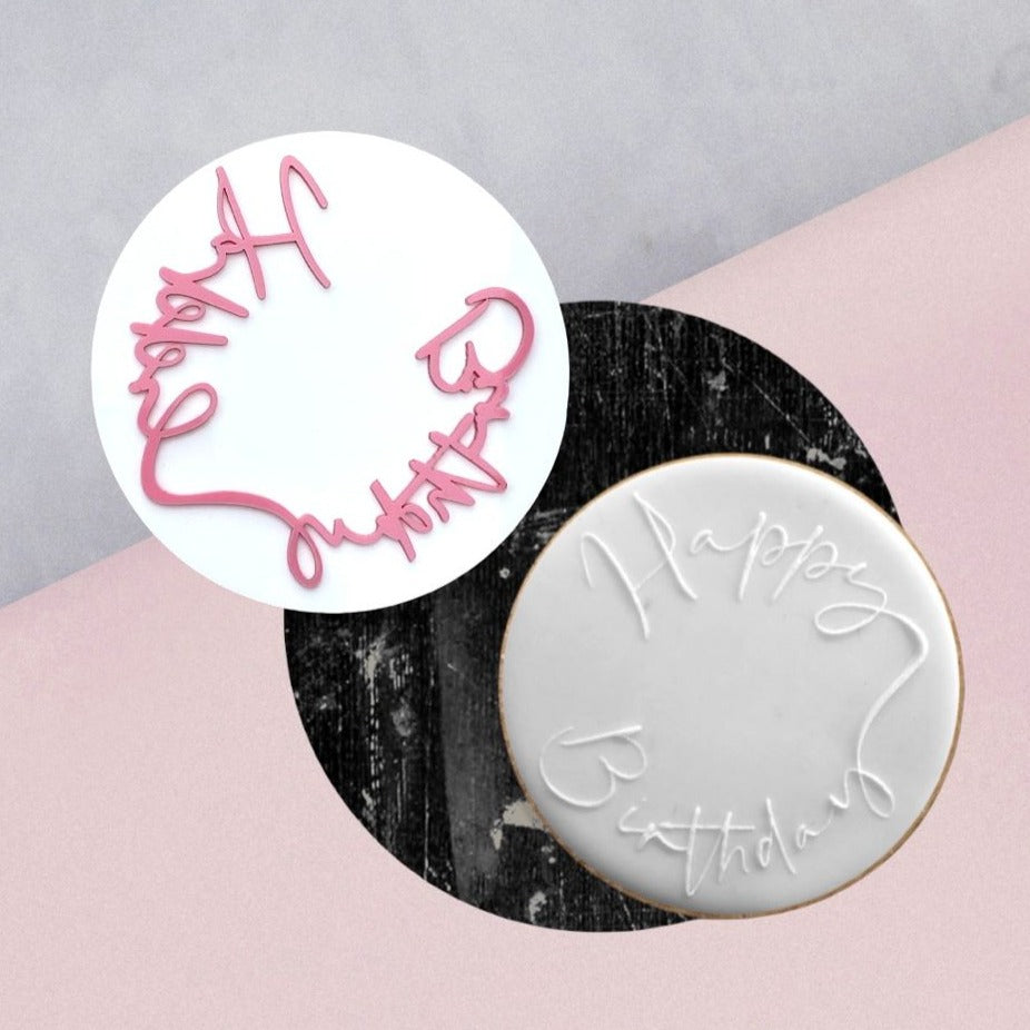 Bakewareind Happy Birthday Embosser Stamp - Bakewareindia