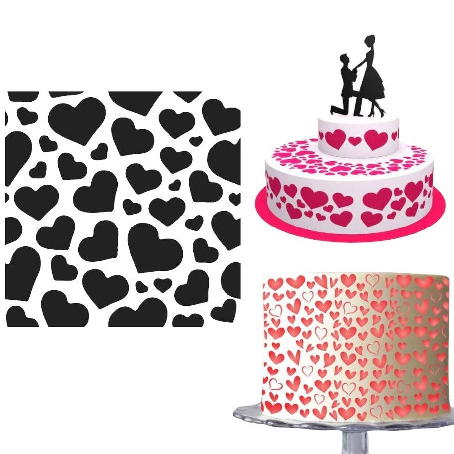 Bakewareind Heart Cake Stencil - Bakewareindia