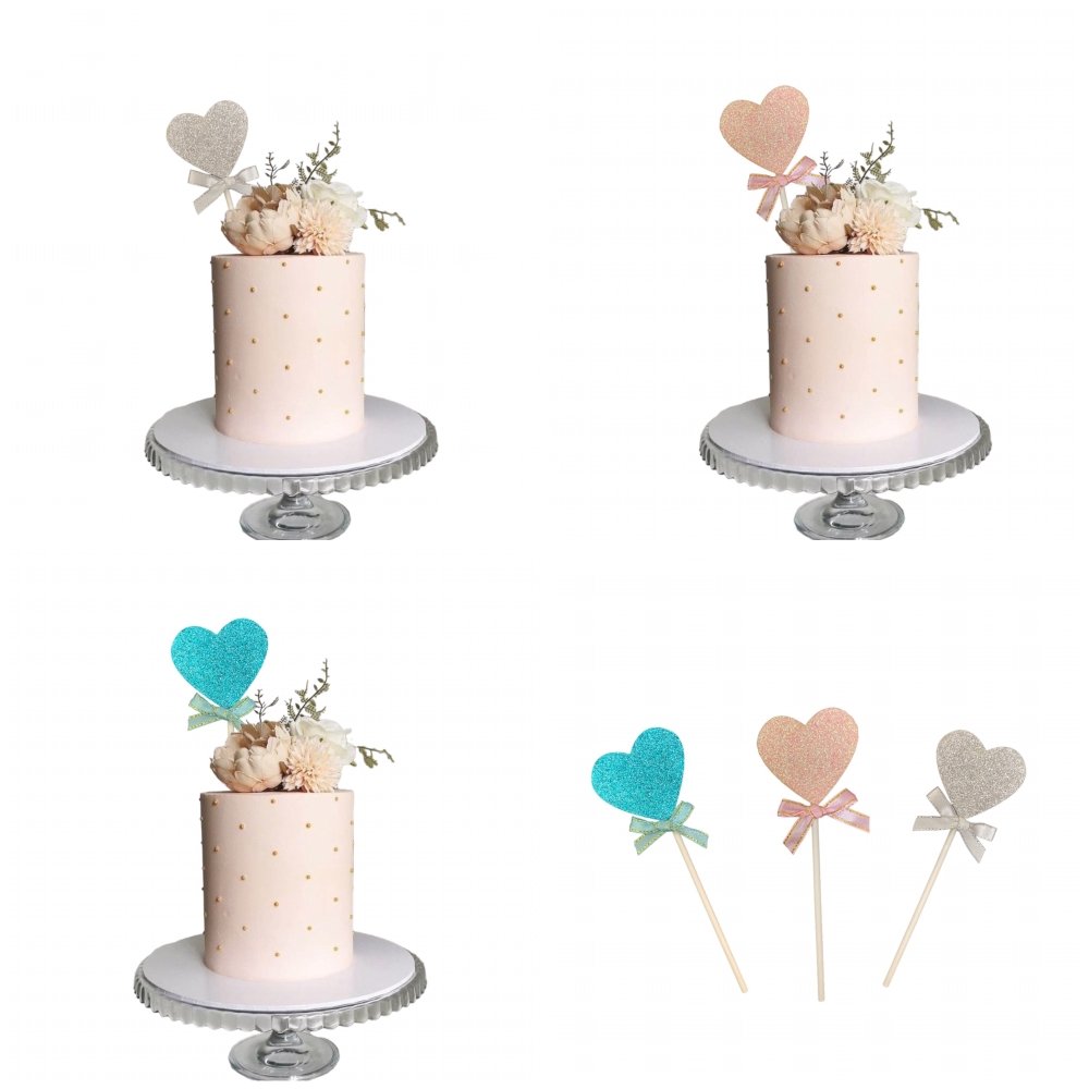 Bakewareind Heart Stick Decorating Cake Topper - Bakewareindia