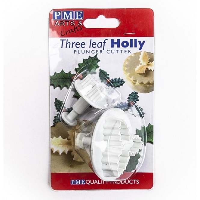 Bakewareind Holly Ivy Leaf plunger 2pcs set - Bakewareindia
