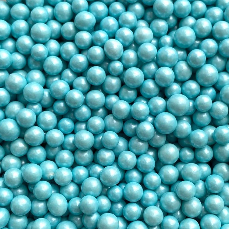Bakewareind Ice Blue Pearls Edible Sprinkles Veg,100gram - Bakewareindia