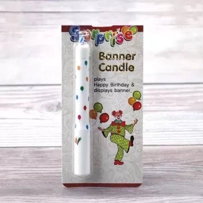 Bakewareind Joker Surprise Banner Pop Musical Candle - Bakewareindia